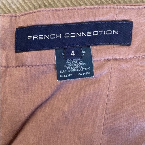 French Connection Caramel Cotton Strapless Dress - Picture 7 of 9